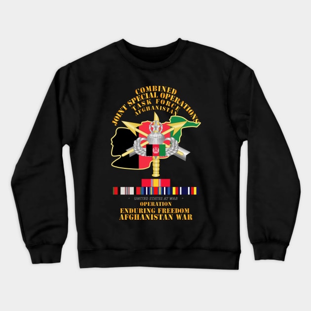 Combined Joint Special Operations Task Force - OEF - Afghan wo Seal w SVC Crewneck Sweatshirt by twix123844